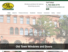 Tablet Screenshot of oldtownwindowsanddoors.com